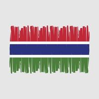 gambia flagga borsta vektor