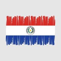 Pinselvektor der paraguayischen Flagge vektor