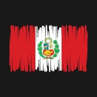 peru flagga borsta vektor