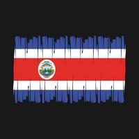 costa rica flag pinselvektor vektor