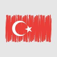 türkei-flaggenbürstenvektor vektor