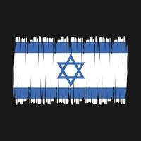 Pinselvektor der israelischen Flagge vektor