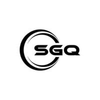 sgq Brief Logo Design im Illustration. Vektor Logo, Kalligraphie Designs zum Logo, Poster, Einladung, usw.