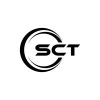 sct brev logotyp design i illustration. vektor logotyp, kalligrafi mönster för logotyp, affisch, inbjudan, etc.