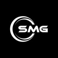 smg brev logotyp design i illustration. vektor logotyp, kalligrafi mönster för logotyp, affisch, inbjudan, etc.