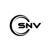 snv brev logotyp design i illustration. vektor logotyp, kalligrafi mönster för logotyp, affisch, inbjudan, etc.