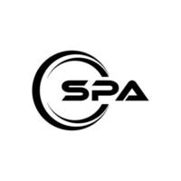 Spa-Brief-Logo-Design in Abbildung. Vektorlogo, Kalligrafie-Designs für Logo, Poster, Einladung usw. vektor
