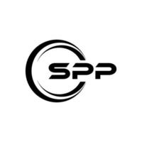 spp brev logotyp design i illustration. vektor logotyp, kalligrafi mönster för logotyp, affisch, inbjudan, etc.