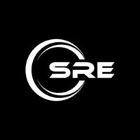 sre brev logotyp design i illustration. vektor logotyp, kalligrafi mönster för logotyp, affisch, inbjudan, etc.