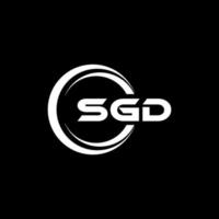 sgd brev logotyp design i illustration. vektor logotyp, kalligrafi mönster för logotyp, affisch, inbjudan, etc.