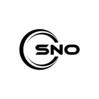 Sno-Brief-Logo-Design in Abbildung. Vektorlogo, Kalligrafie-Designs für Logo, Poster, Einladung usw. vektor