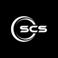 scs brev logotyp design i illustration. vektor logotyp, kalligrafi mönster för logotyp, affisch, inbjudan, etc.