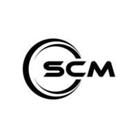 scm brev logotyp design i illustration. vektor logotyp, kalligrafi mönster för logotyp, affisch, inbjudan, etc.