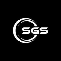 sgs brev logotyp design i illustration. vektor logotyp, kalligrafi mönster för logotyp, affisch, inbjudan, etc.