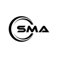 SMA-Brief-Logo-Design in Abbildung. Vektorlogo, Kalligrafie-Designs für Logo, Poster, Einladung usw. vektor