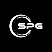 spg-Buchstaben-Logo-Design in Abbildung. Vektorlogo, Kalligrafie-Designs für Logo, Poster, Einladung usw. vektor