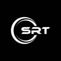 srt brev logotyp design i illustration. vektor logotyp, kalligrafi mönster för logotyp, affisch, inbjudan, etc.