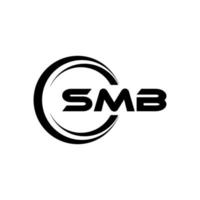 smb-brief-logo-design in der illustration. Vektorlogo, Kalligrafie-Designs für Logo, Poster, Einladung usw. vektor