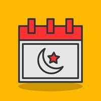 islamischer Kalender-Vektor-Icon-Design vektor