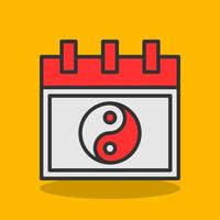 chinesisches Kalender-Vektor-Icon-Design vektor