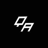 qa logotyp monogram med upp till ner stil modern design mall vektor