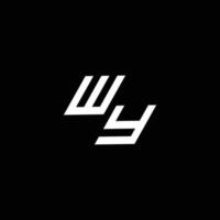 wy Logo Monogramm mit oben zu Nieder Stil modern Design Vorlage vektor