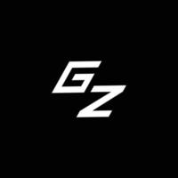 gz Logo Monogramm mit oben zu Nieder Stil modern Design Vorlage vektor