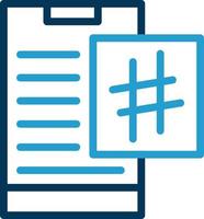 Hashtag-Vektor-Icon-Design vektor