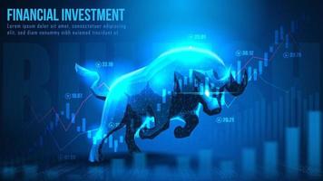 Konzeptkunst der bullischen Finanzinvestition vektor