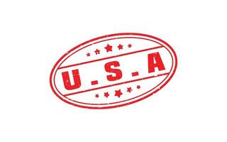 amerikanisch USA Briefmarke Gummi mit Grunge Stil auf Weiß Hintergrund vektor