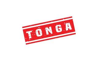 Tonga Briefmarke Gummi mit Grunge Stil auf Weiß Hintergrund vektor
