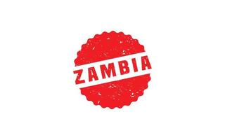 zambia stämpel sudd med grunge stil på vit bakgrund vektor