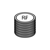 rwanda valuta symbol, rwandiska franc ikon, rwf tecken. vektor illustration
