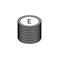 eswatini Währung Symbol, Swazi lilangeni Symbol, szl unterzeichnen. Vektor Illustration