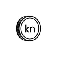 kroatien valuta symbol, kroatisk kuna ikon, hrk tecken. vektor illustration