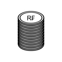 Ruanda Währung Symbol, ruandisch Franc Symbol, rwf unterzeichnen. Vektor Illustration