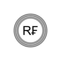 Ruanda Währung Symbol, ruandisch Franc Symbol, rwf unterzeichnen. Vektor Illustration