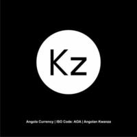 Angola Währung Symbol, Angolan Kwanza Symbol, aoa unterzeichnen. Vektor Illustration
