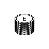 eswatini valuta symbol, swazi lilangeni ikon, szl tecken. vektor illustration