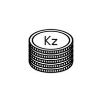 angola valuta symbol, angolan kwanza ikon, aoa tecken. vektor illustration