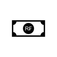 Ruanda Währung Symbol, ruandisch Franc Symbol, rwf unterzeichnen. Vektor Illustration