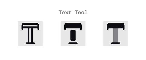 Text Werkzeug Symbole Blatt vektor