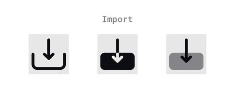 importera filer ikoner ark vektor