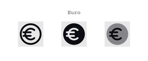 Euro Währung Symbole einstellen vektor