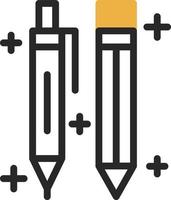 Stift und Bleistift-Vektor-Icon-Design vektor