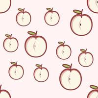 tecknad serie äpple mönster vektor