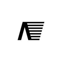 enkel logotyp av brev en och n vektor