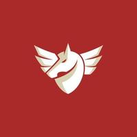Pegasus einfach Logo vektor