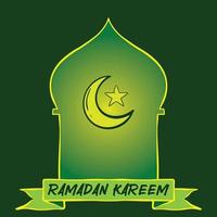 vektor islamic hälsningar ramadan kareem gul grön bakgrund kort design