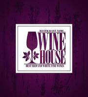 Wein Haus Speisekarte auf ein Grunge Stil violett Hintergrund vektor